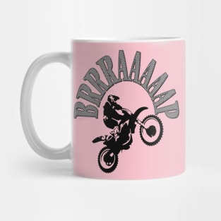 Brrraaaaap Dirtbike Motocross Design In Grey Mug